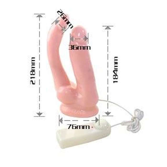 DILDO DUPLO REALISTICO COM CONTROLO REMOTO - BAILE VIBRATORS