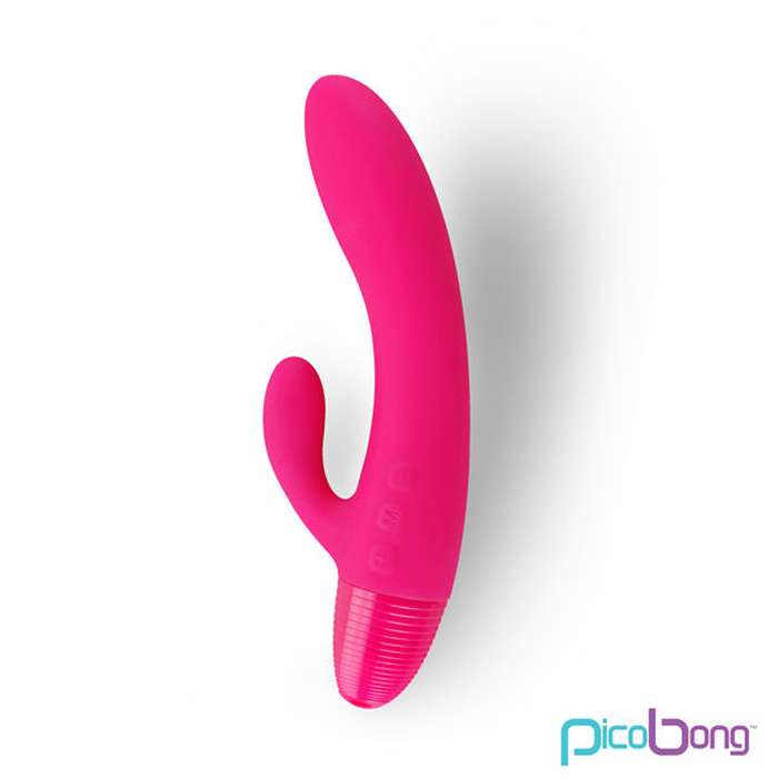 VIBRADOR COM ESTIMULADOR DE CLITÓRIS - ROSA - PICOBONG