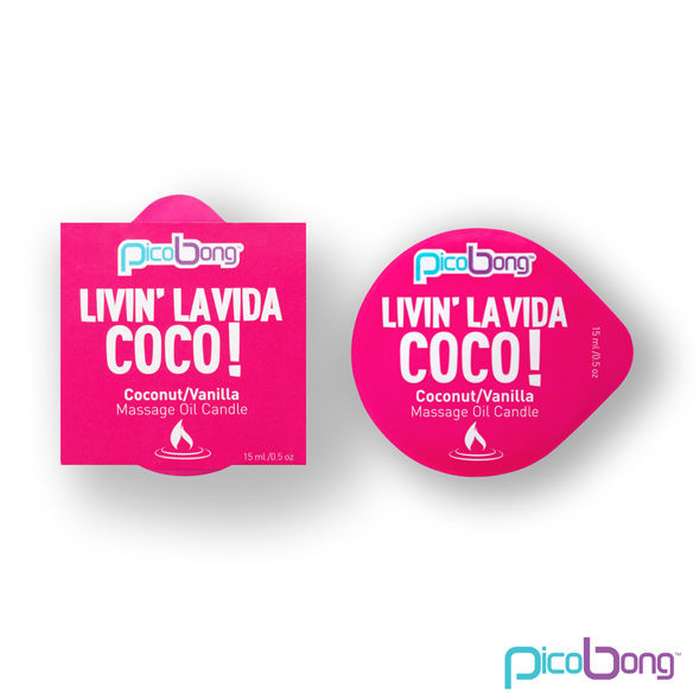VELA COM ÓLEO DE MASSAGEM - COCO - PICOBONG