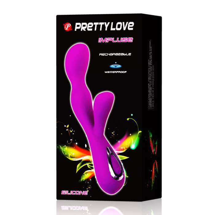 VIBRADOR COM ESTIMULADOR - PRETTY LOVE - IMPULSE