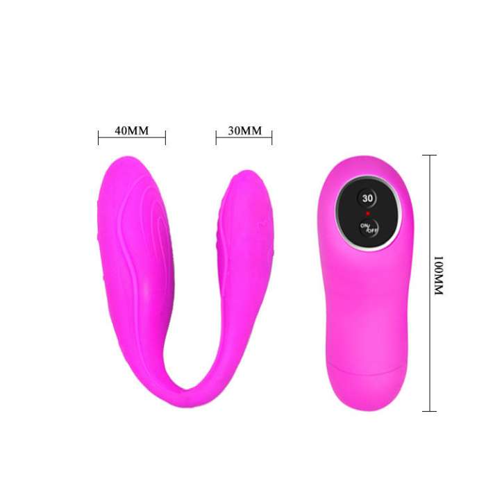 VIBRADOR COM ESTIMULADOR PARA CASAL COM COMANDO - PRETTY LOVE