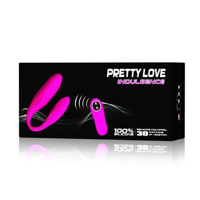 VIBRADOR COM ESTIMULADOR PARA CASAL COM COMANDO - PRETTY LOVE