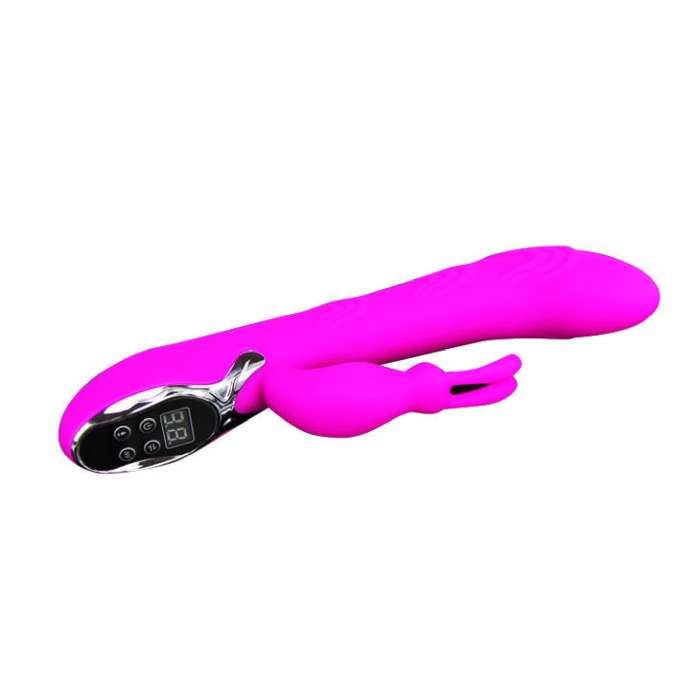VIBRADOR COM ESTIMULADOR DE CLITÓRIS - PRETTYLOVE