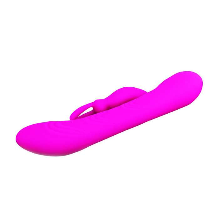VIBRADOR COM ESTIMULADOR DE CLITÓRIS - PRETTYLOVE