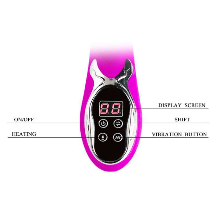 VIBRADOR COM ESTIMULADOR DE CLITÓRIS - PRETTYLOVE