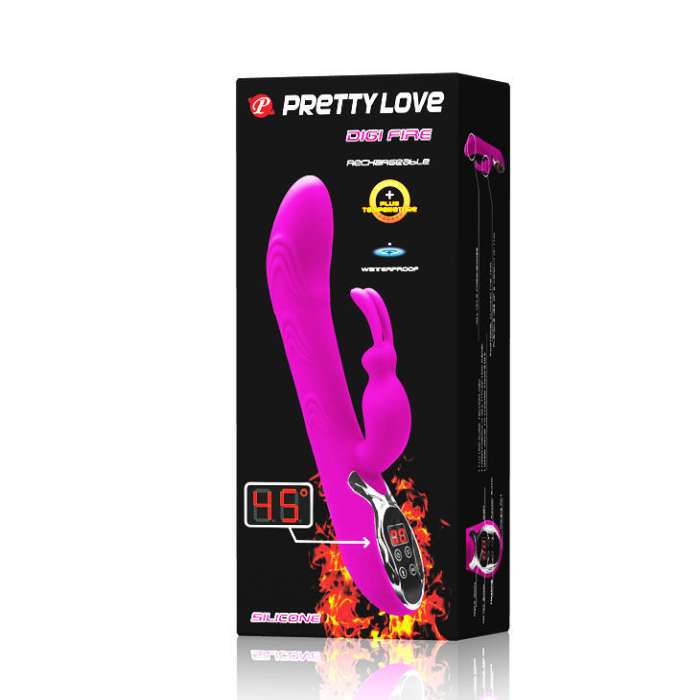 VIBRADOR COM ESTIMULADOR DE CLITÓRIS - PRETTYLOVE