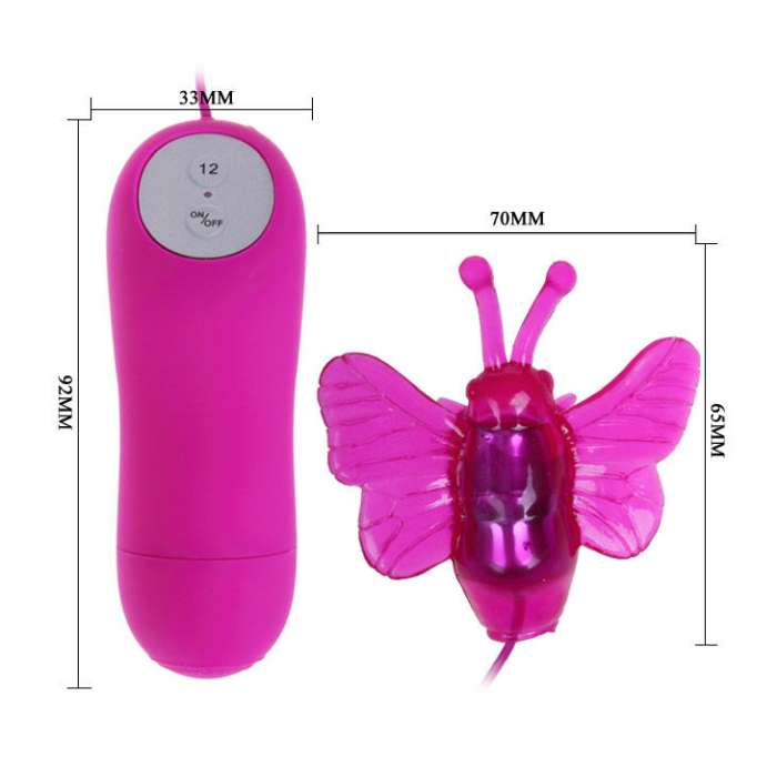 BORBOLETA COM VIBRAÇÃO E CONTROLO REMOTO - BAILE STIMULATING