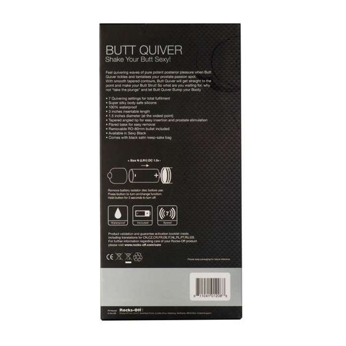 PLUG ANAL COM ESTIMULADOR P-SPOT E VIBRAÇÃO - ROCKS-OFF