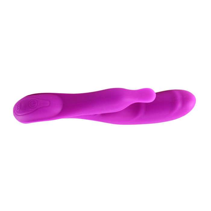 MASSAGEADOR COM ESTIMULADOR DE CLITORIS - PRETTY LOVE