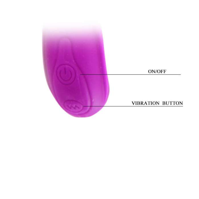 MASSAGEADOR COM ESTIMULADOR DE CLITORIS - PRETTY LOVE