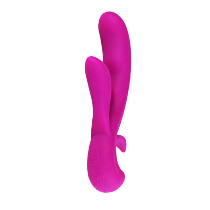 MASSAGEADOR COM ESTIMULADOR DE CLITORIS - PRETTY LOVE