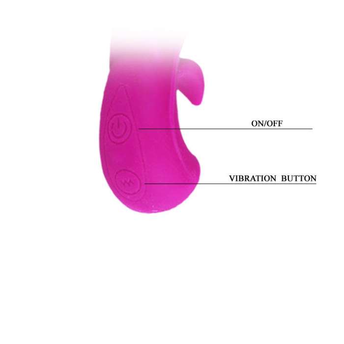 MASSAGEADOR COM ESTIMULADOR DE CLITORIS - PRETTY LOVE