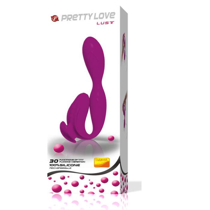MASSAGEADOR COM ESTIMULADOR DE CLITORIS - PRETTY LOVE