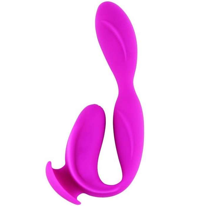 MASSAGEADOR COM ESTIMULADOR DE CLITORIS - PRETTY LOVE