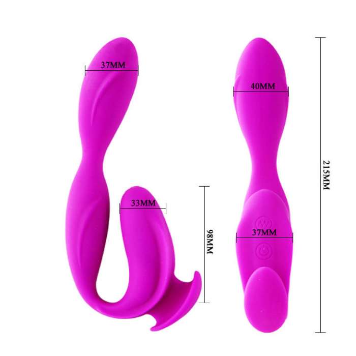 MASSAGEADOR COM ESTIMULADOR DE CLITORIS -  PRETTY LOVE COLBERT