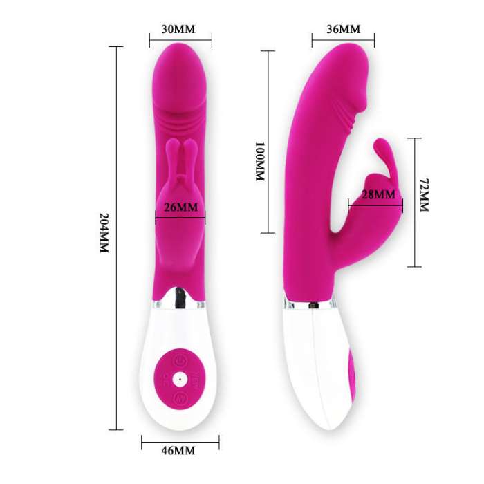 VIBRADOR COM ESTIMULADOR - PRETTY LOVE FLIRTATION