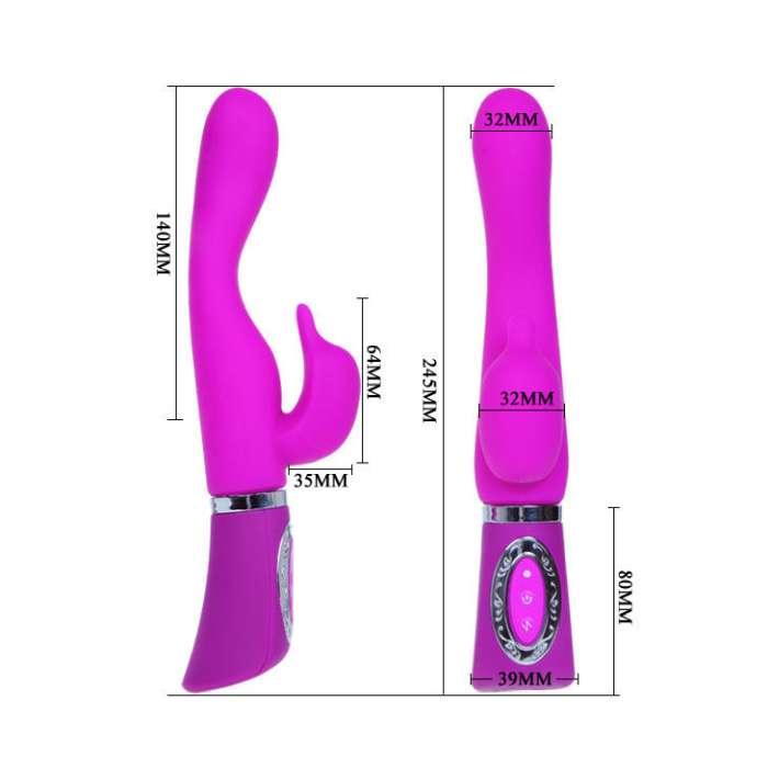 VIBRADOR C/ ESTIMULADOR -  PRETTY LOVE TOOD