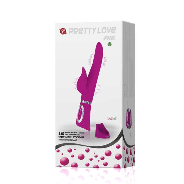 SMART PRETTY LOVE PHIL - VIBRADOR COM ESTIMULADOR DE CLITORIS