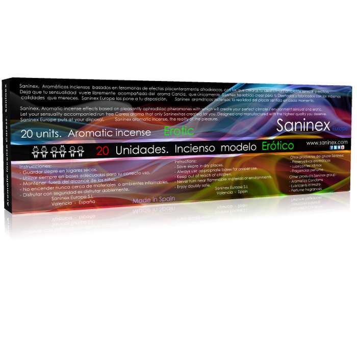 INCENSO AFRODISIACO - SANINEX EROTIC INCENSE 20 STICKS