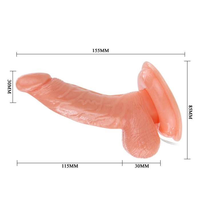 VIBRADOR  REALISTA GIRATÓRIO - 15 CM - BAILE VIBRATORS