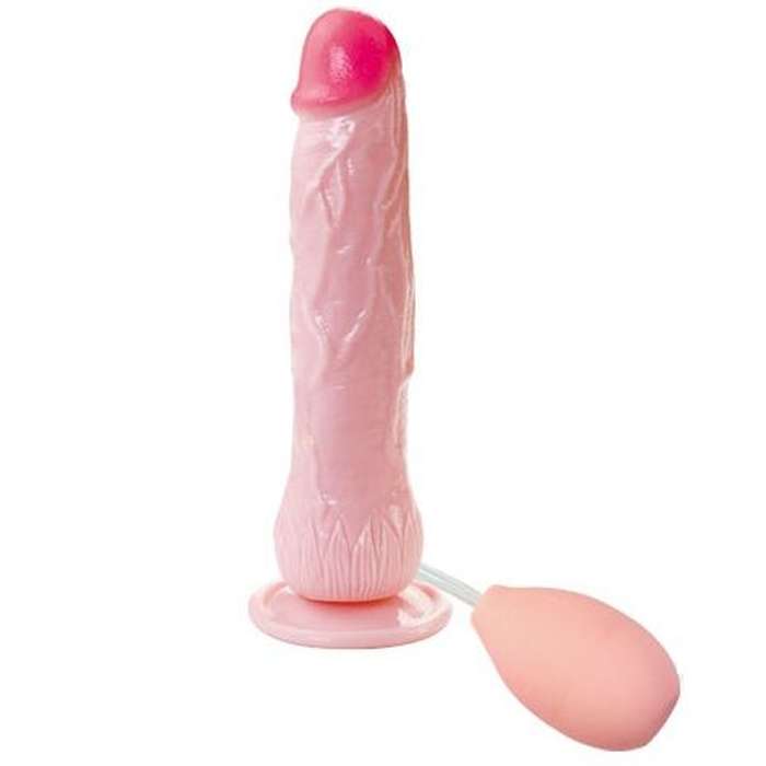 VIBRADOR REALISTA - SIMULADOR DE EJACULAÇÃO COM VENTOSA - 20 CM