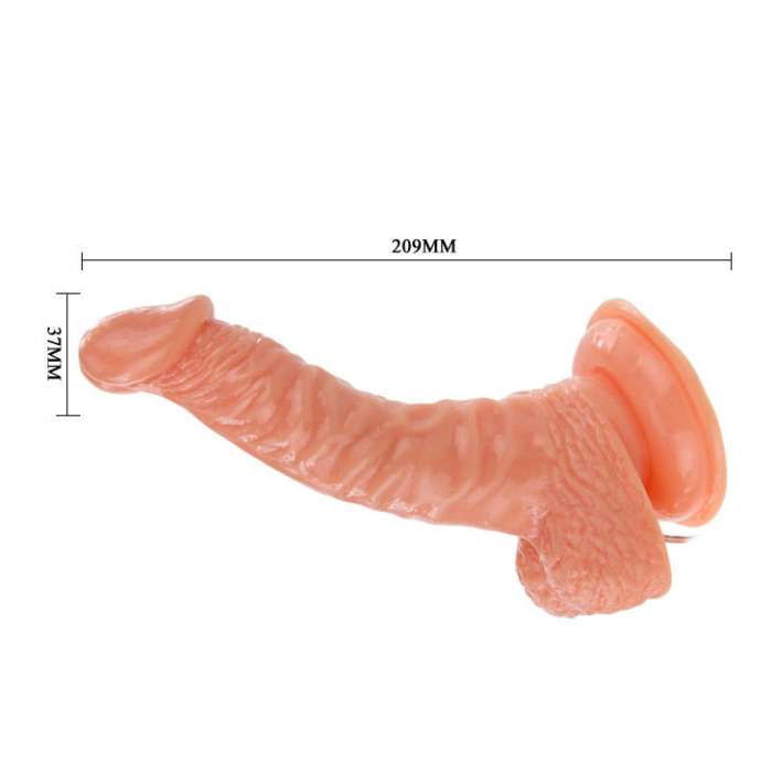 VIBRADOR REALISTICO ROTATIVO COM VENTOSA - 20,5 CM - BAILE VIBRATORS