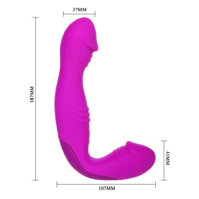 VIBRADOR STRAPLESS RECARREGÁVEL - ANGELO - PRETTY LOVE