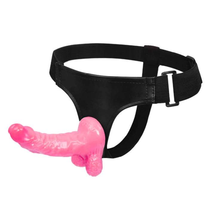 STRAP ON REALISTIC DILDO 15 CM - ROSA