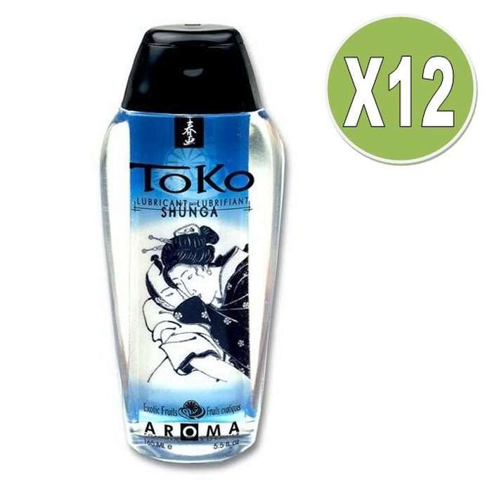 LUBRIFICANTE C/ AROMA - SHUNGA TOKO EXOTIC FRUITS, PACK 12 UDS