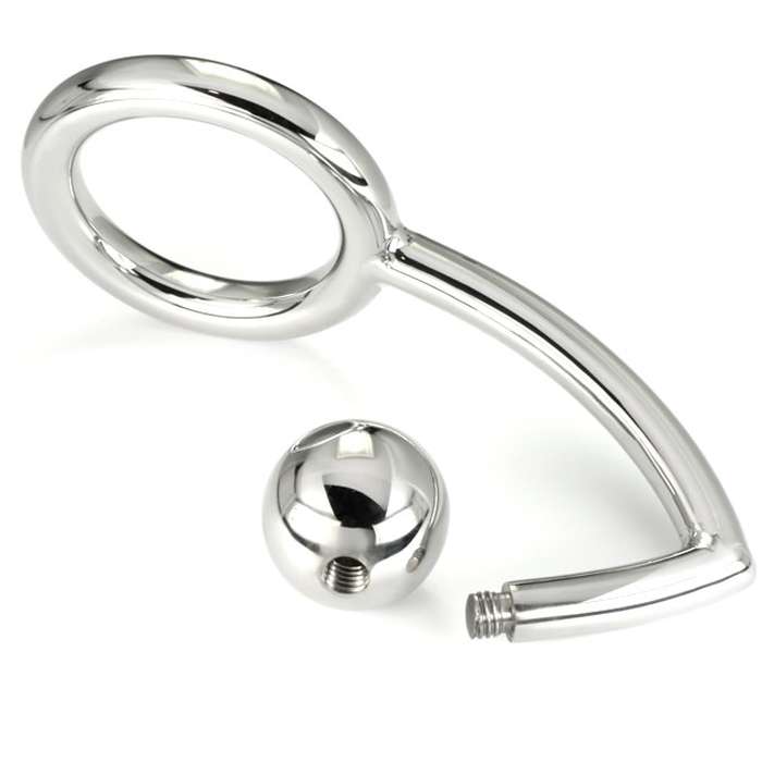 METALHARD COCK RING INTRUDER COM ANALBEAD 45MM