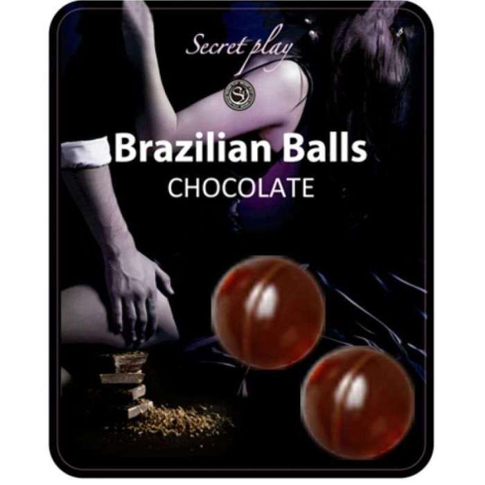 LUBRIFICANTE COM AROMA - SECRETPLAY BRAZILIAN BALLS  CHOCOLATE SET 2 BOLAS