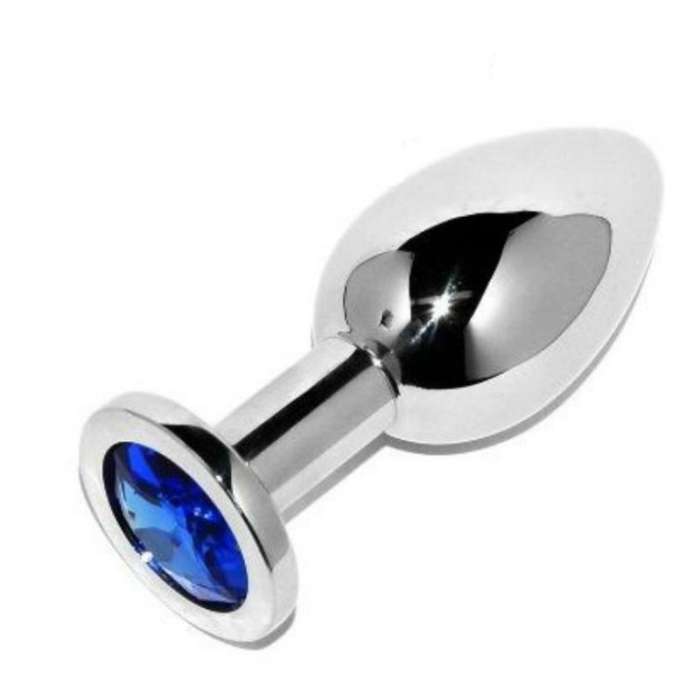 METALHARD ANAL PLUG DIAMOND BLUE PEQUENO 5,71 CM