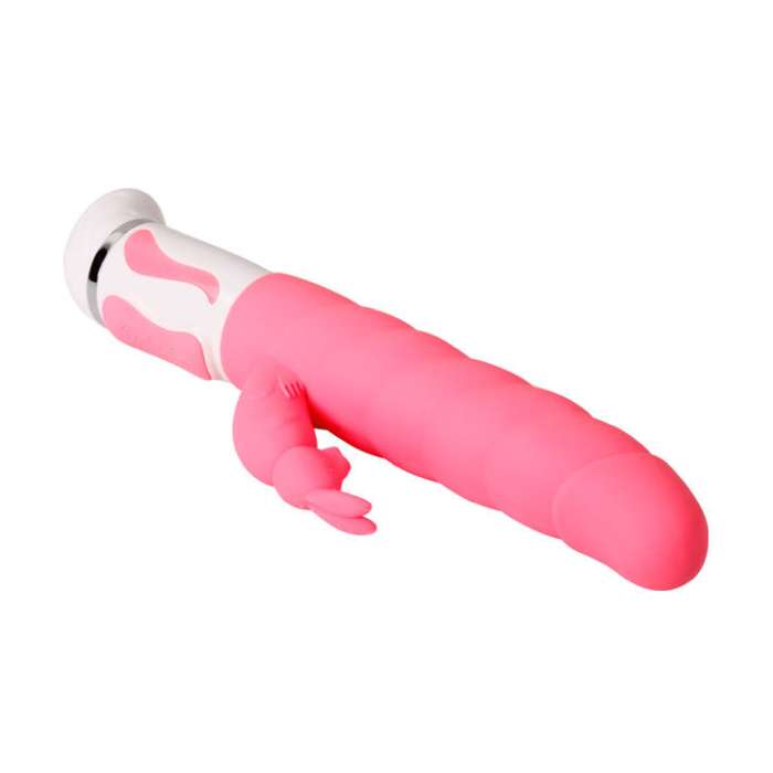 VIBRADOR COM ESTIMULADOR DE CLITÓRIS - PRETTYLOVE