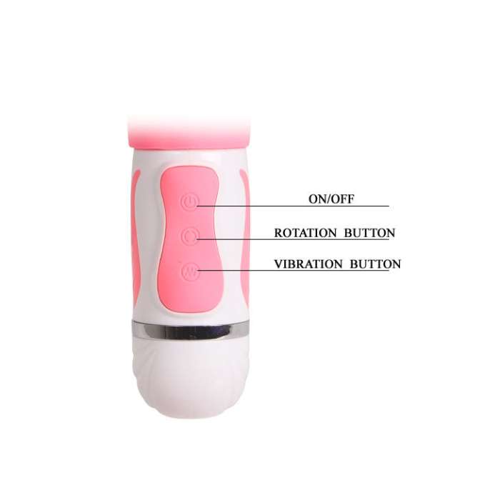 VIBRADOR COM ESTIMULADOR DE CLITÓRIS - PRETTYLOVE