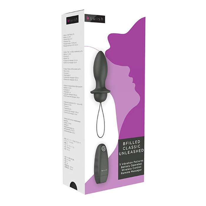 PLUG ANAL COM VIBRAÇÃO E CONTROLO REMOTO - B SWISH