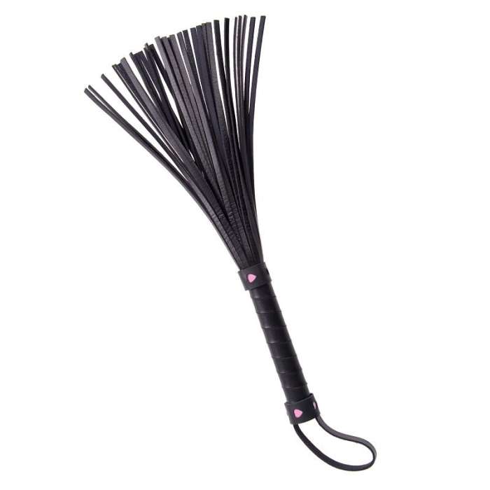LEATHER FLOGGER W MINI HEART OS