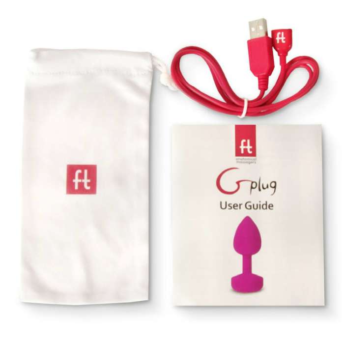 FUNTOYS GPLUG VIBRADOR ANAL RECARREGÁVEL PEQUENO OU PINK NEON 3CM