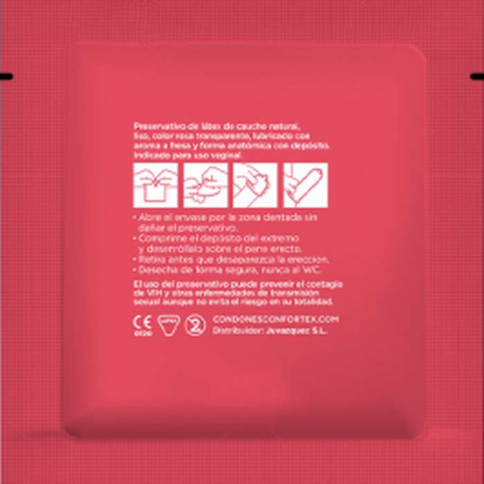 PRESERVATIVOS - CONDOM DE MORANGO CONFORTEX 144 UNIDADES