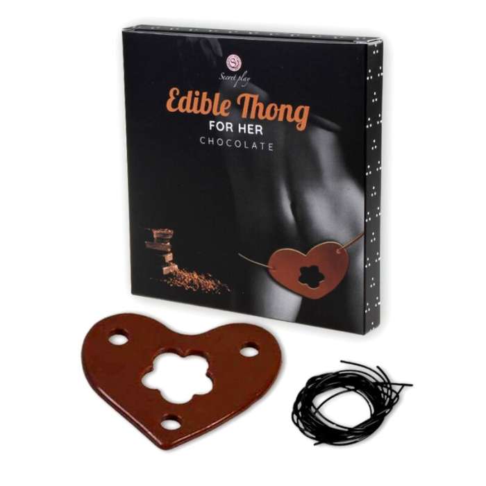 TANGA COMESTIVEL CHOCOLATE PARA ELA