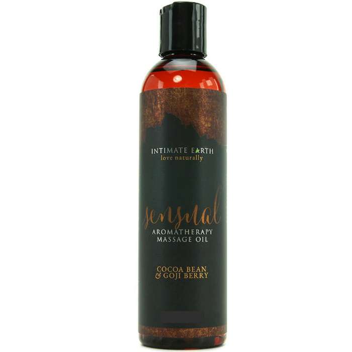 TERRA ÍNTIMA CACAU E ÓLEO DE MASSAGEM DE AROMATERAPIA DE BAGA 120ML