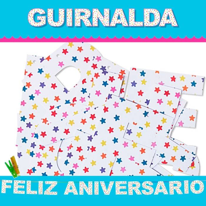 FELIZ ANIVERSÁRIO GARLAND (papelão...