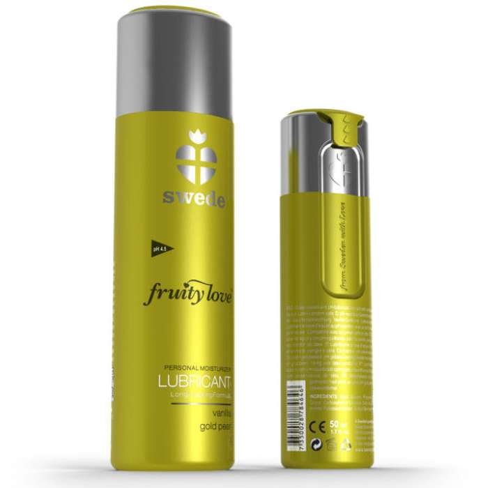 LUBRIFICANTE - SWEDE FRUITY LOVE MANZANA GOLDEN Y VAINILLA 100 ML