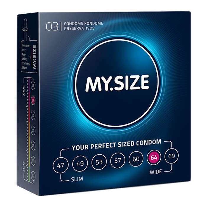 MY SIZE NATURAL CONDOM LATEX 64 MM...