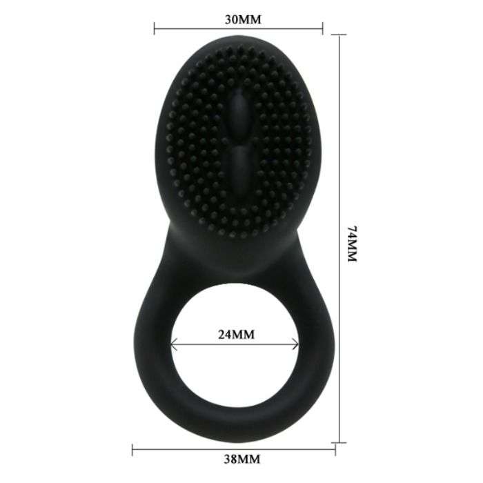 ANEL VIBRADOR COBRA DE PRETTY LOVE - NEGRO