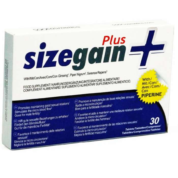 POTENCIADOR SEXUAL - SIZEGAIN PLUS - PÍLULAS NATURAIS MASCULINO