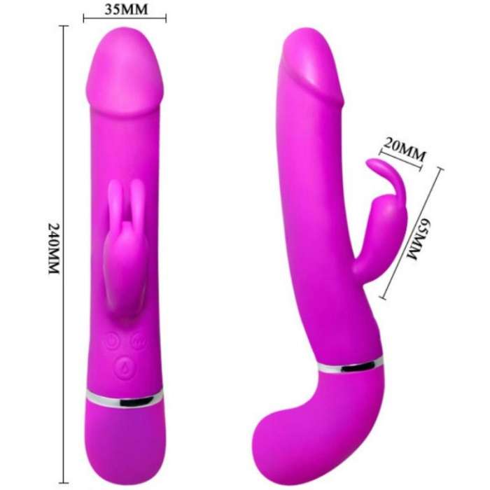VIBRADOR COM ESTIMULADOR E SQUIRT - PRETTY LOVE HENRY