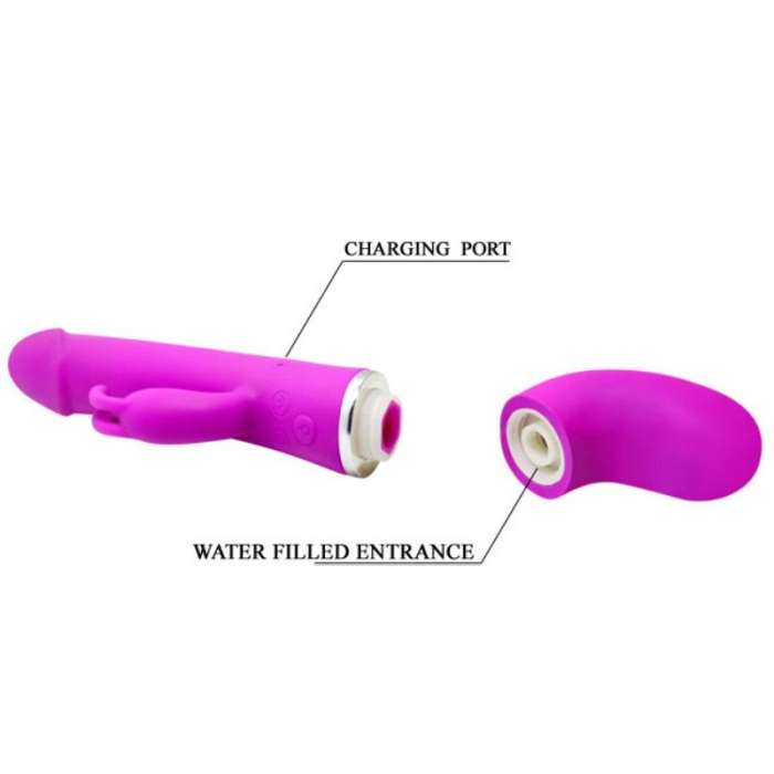 VIBRADOR COM ESTIMULADOR E SQUIRT - PRETTY LOVE HENRY