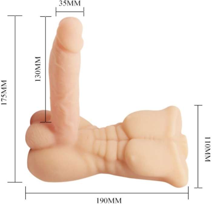 TORSO MASCULINO COM PÉNIS VIBRADOR - BAILE FOR HIM