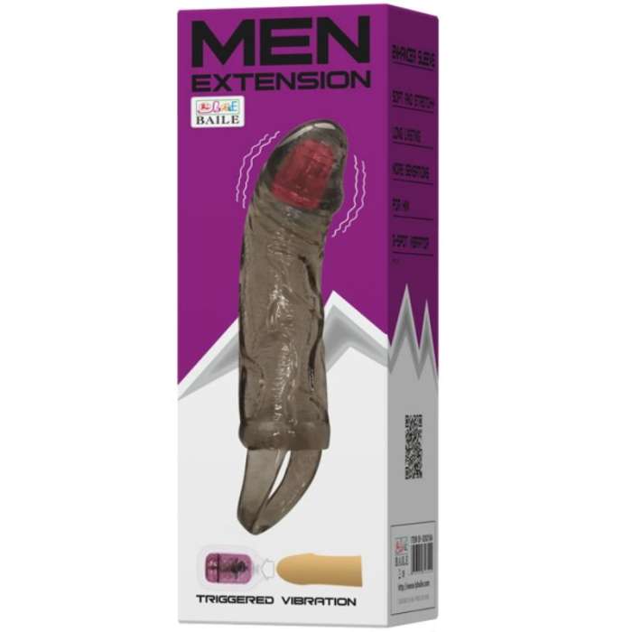 MANGA REALISTICA PARA PÉNIS COM VIBRAÇÃO - MEN EXTENSION