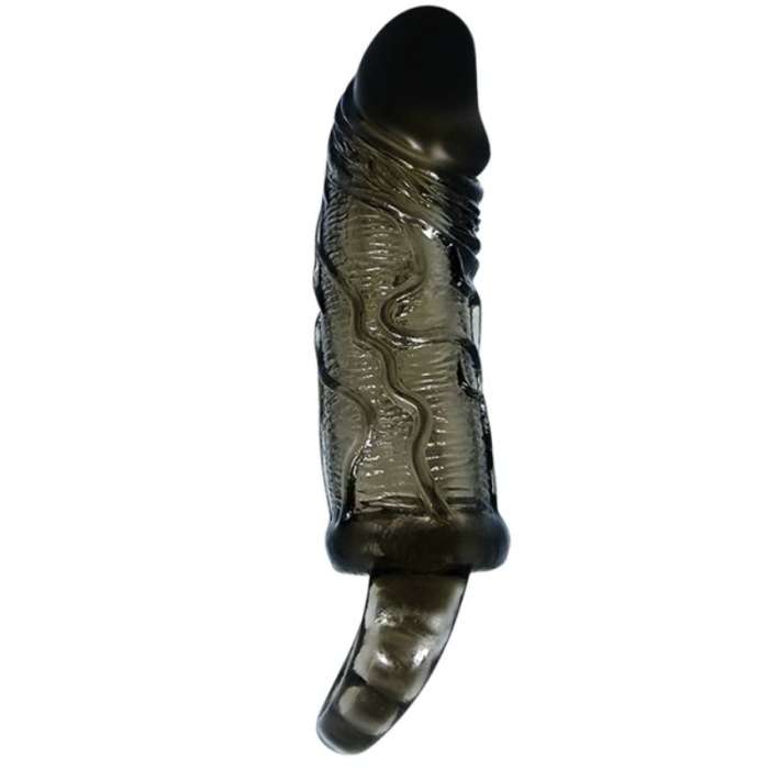 MANGA DE PÊNIS DE SILICONE BAILE COM CORREIAS DE ESFERA 13,5 CM